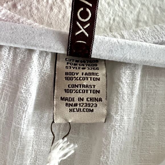 XCVI Women's size M White Bohemian Lace Bottom Dress Beachy Cover Up New! - Picture 5 of 5